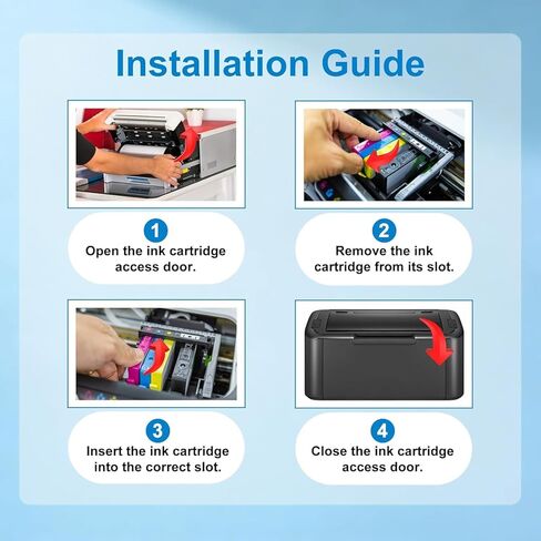 923XL 923e Ink Cartridges Compatible for HP 923 Ink Cartridges Combo Pack Work with HP Printer for 8120 8122e 8124e 8125e 8130e 8132e 8134e 8135e 8138e 8139e Printer Black Cyan Magenta Yellow(4 Pack) in Kuwait
