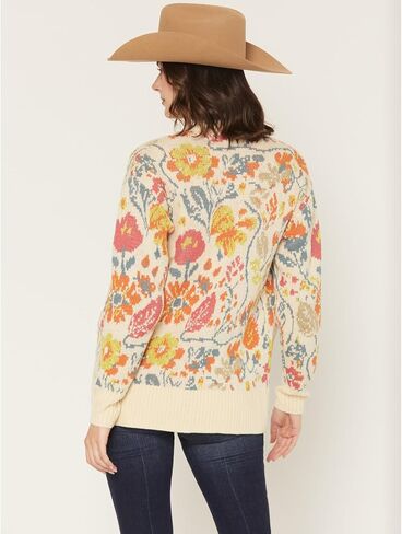 سترة نسائية مطرزة بالزهور بأزرار - CLFA25SW3-SND US Sand in Kuwait