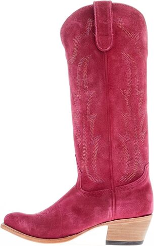 حذاء Macie Bean النسائي If Karlee Were A Cowgirl 15 باللون الوردي الفاقع من جلد الغزال العلوي لراعية البقر in Kuwait