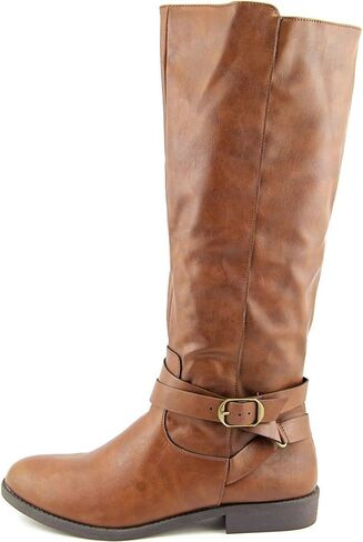 Style & Co. Women's Shoes Madixe Round Toe Knee High Riding, Cognac, Size 6.5 in Saudi Arabia