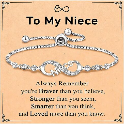 Infinity CZ Cross Bracelet, To My Mom Granddaughter Grandma Sister Confirmation Gifts Ideas in Saudi Arabia