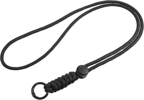Stretchy Metal Paracord Lanyard, Black Key Lanyards with Keyring for Keys and Id Card Badge Holder (1PCS) in Saudi Arabia