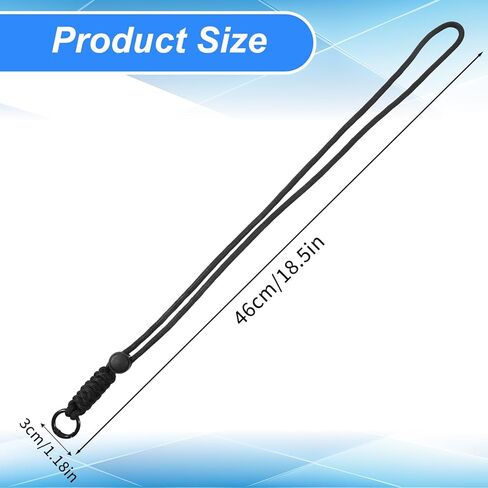 Stretchy Metal Paracord Lanyard, Black Key Lanyards with Keyring for Keys and Id Card Badge Holder (1PCS) in Saudi Arabia