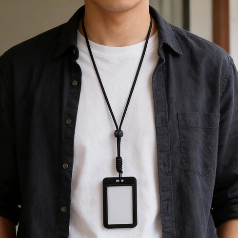Stretchy Metal Paracord Lanyard, Black Key Lanyards with Keyring for Keys and Id Card Badge Holder (1PCS) in Saudi Arabia
