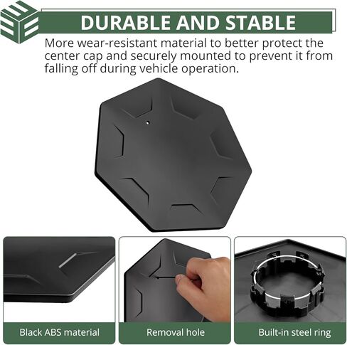 أغطية محور العجلة EYPINS لسيارة Tesla Cybertruck 2024 2025، مجموعة من 4 أغطية مركزية ممتازة من ABS، أسود غير لامع، ملحقات Cybertruck ذات تغطية كاملة، مقاومة للطقس لجميع المواسم in Kuwait