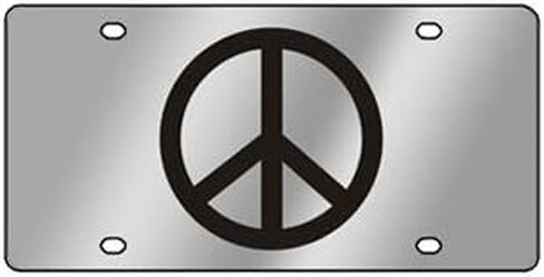Eurosport Daytona- Compatible with -, Peace Sign Logo - Stainless Steel License Plate- in Saudi Arabia