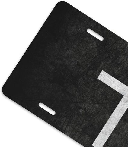 Jesus Cross Black Front License Plate for Women Car Vanity Plates Decorative Aluminum Metal Cute Novelty License Plate Cover for Men 6x12 Inch (4 Holes) in Saudi Arabia