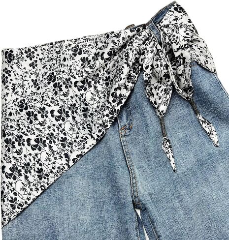 WENLOOY Women Triangular Skinny Scarf Belt Wrap,Satin Belt Sash Necktie Neck Scarf Choker for Women in Saudi Arabia