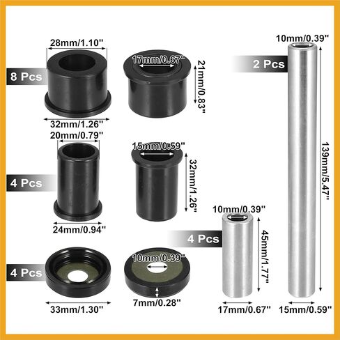طقم تعليق بطانات ذراع التحكم العلوية والسفلية الأمامية لهوندا 500 فورمان روبيكون TRX500 FA TRX500 FGA TRX500 FPA 4x4 2001-2017 استبدال المواد المعمرة in Kuwait