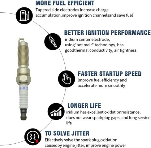 8 PCS DG521 Ignition Coil Pack Iridium Spark Plugs FD509 Ignition Coils and Spark Plugs Compatible with Ford Expedition Explorer F-150 F-250 F-350 Super Duty Mustang Lincoln, SP509, FD509 in Saudi Arabia