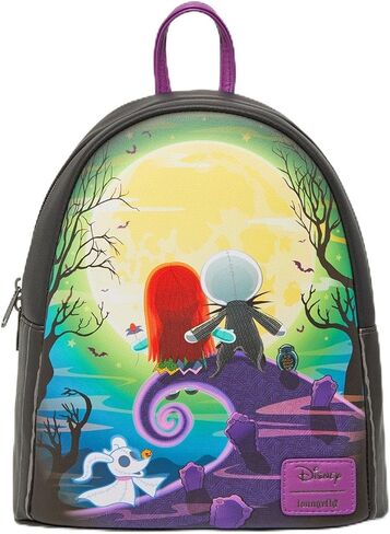 Loungefly The Nightmare Before Christmas Jack & Sally Doll Mini Backpack BLACK NONE in Saudi Arabia