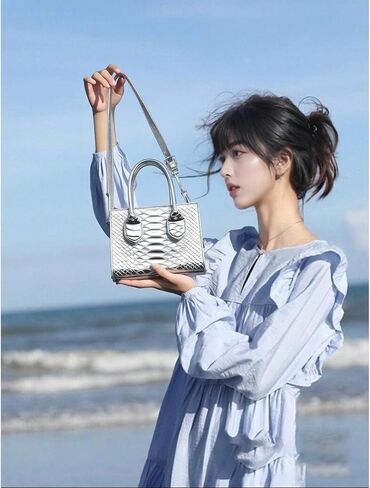 Women's Small Crossbody Bag Mini Purse Metallic Double Handle Satchel Shoulder Bag Purse in Saudi Arabia