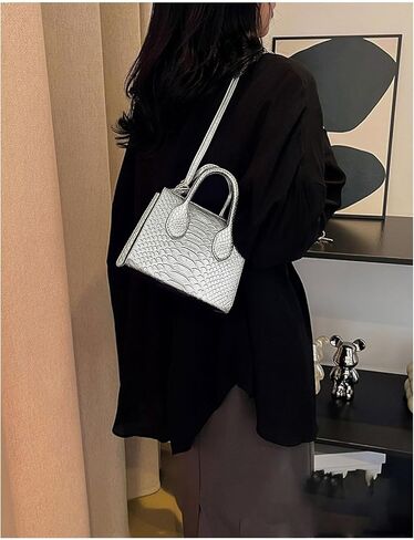 Women's Small Crossbody Bag Mini Purse Metallic Double Handle Satchel Shoulder Bag Purse in Saudi Arabia