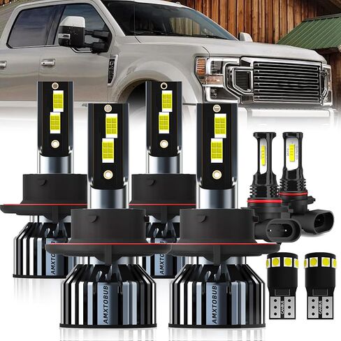 For FORD ESCAPE 2008 2009 2010 2011 2012 light bulbs, 9008/H13 High/Low Beams + 5202 Fog Lights Combo + License Plate Lights, Pack of 6 in Kuwait