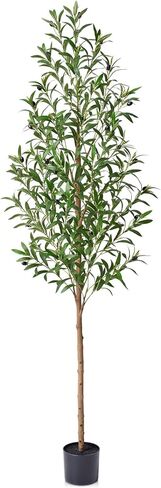 6FT Artificial Olive Tree Indoor – Real Wood Trunk Tall Faux Olive Tree, Large Fake Potted Plant for Home Decor Living Room& Office Decor,VN245 in Kuwait