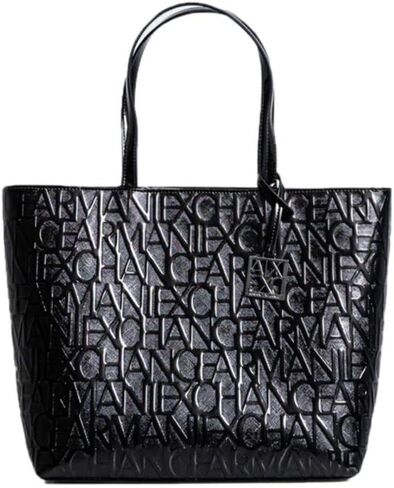 Armani Exchange womens Embossed Logo Zip Top Tote Bag in Saudi Arabia