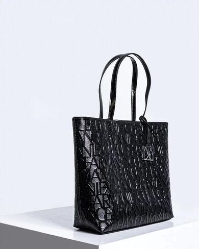 Armani Exchange womens Embossed Logo Zip Top Tote Bag in Saudi Arabia