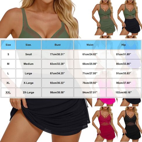 Womens Mesh One Piece Swimsuit Modest Tummy Control Bathing Suit Twist Front Swim Dress Beach Vacation Swimwear 2026 in Saudi Arabia
