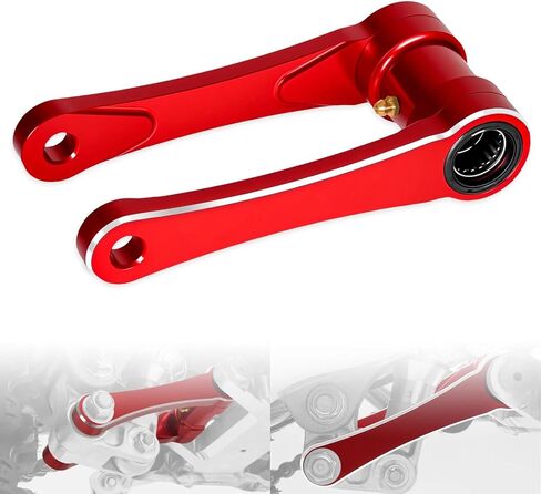 متوافق مع CR125R CRF250X CRF250R CRF450R CRF450X، KX250F KX250X KX450 KX450F KX450R KX450X CNC نقش رابط خفض التعليق الخلفي (فضي) in Kuwait