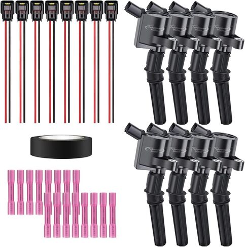 Set of 3 Ignition Coils & Pigtail Connector Wiring Harness Kit Compatible with Ford Escape Fusion Lincoln Zephyr Mercury Mariner V6 3.0L UF486 DG514 C1594 5C1651 in Saudi Arabia