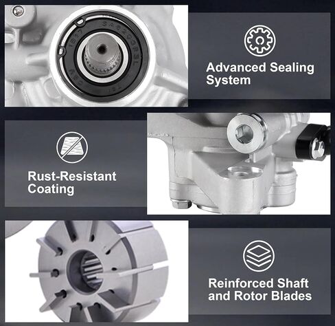 Power Steering Pump with Pulley – Compatible with 2007–2011 Jeep Wrangler 3.8L V6 Only – Replaces 20-1001 – Power Assist Pump Assembly in Saudi Arabia