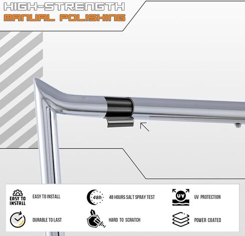 Engine Guard Crash Bar Highway Bar for Harley Davidson Dyna Fat Bob Low Rider Street Bob Wide Glide Switchback Super Glide Custom 06-17 (Chrome) in Saudi Arabia