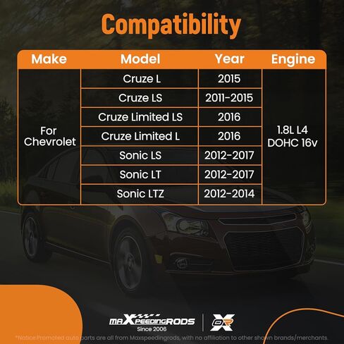maXpeedingrods Engine Cylinder Head Gasket Bolts Set & Intake Exhaust Valves Kit for Chevy Cruze 2011-2016 Sonic 2012-2017 1.8L L4 DOHC 16v, Replaces HGS345, HS26516PT-1, 55569450 in Saudi Arabia