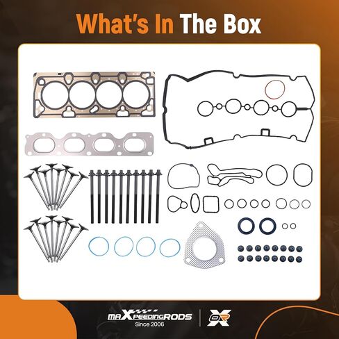 maXpeedingrods Engine Cylinder Head Gasket Bolts Set & Intake Exhaust Valves Kit for Chevy Cruze 2011-2016 Sonic 2012-2017 1.8L L4 DOHC 16v, Replaces HGS345, HS26516PT-1, 55569450 in Saudi Arabia