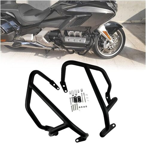 واقيات ممتص الصدمات لقضبان المحرك لـ Goldwing 1800 GL1800 2025 2024 2023 2022 2021 2020 2019 2018 F6B F6C 1800 ملحقات الدراجات النارية (أسود) in Kuwait