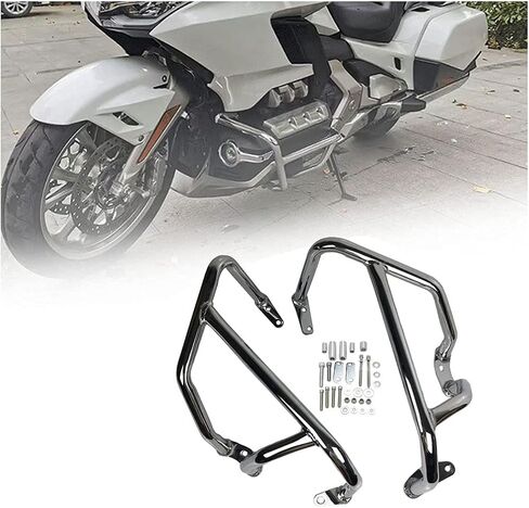 واقيات ممتص الصدمات لقضبان المحرك لـ Goldwing 1800 GL1800 2025 2024 2023 2022 2021 2020 2019 2018 F6B F6C 1800 ملحقات الدراجات النارية (أسود) in Kuwait