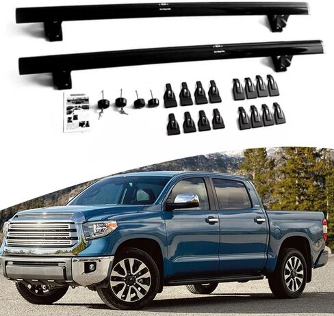 2PCS 59in Black Crossbars Cross Bars Fits for Toyota Tundra 2007-2021 Without roof Side Rails Adjustable Locked Luggage Cargo Carrier Roof Rack Cross Rails in Kuwait