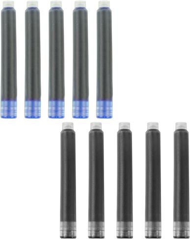 20 قطعة من عبوات حبر قلم النافورة من YUNCHUN، مجموعات خراطيش حبر 2.6 مم لهونغديان، مستلزمات كتابة قلم الحبر عبوات الحبر القياسية الدولية، كتابة سلسة، سعة كبيرة وسهلة الحمل أسود + أزرق in Kuwait