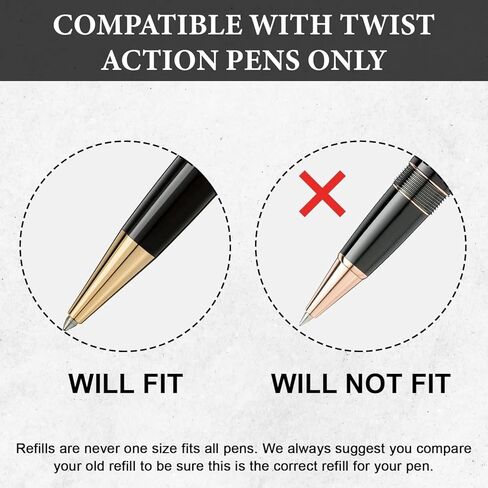 10 عبوات قلم حبر جاف أصلي مقدام لأقلام Montblanc Twist Style، ذات نقطة متوسطة، معبأة بكميات كبيرة (أسود) in Kuwait