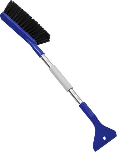 Car Snow Brush with Ice Scraper, 24.4" No Scratch Soft Bristle Brush Ice Shovel Tool with Ergonomic Foam Grip, 2-in-1 Detachable Aluminum Snow Cleaning Tool for Most Vehicles (Red) in Kuwait