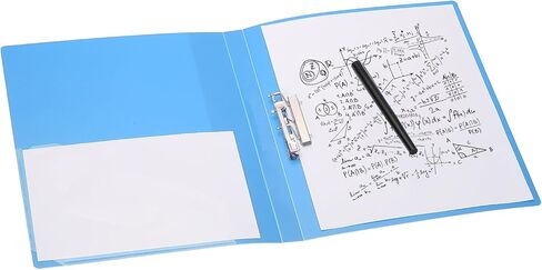 PATIKIL Ringless-Binder, A4 Binder Folders Punchless Clamp Padfolio Clipboard Clip Folder Foldable Plastic Document Binders Metal Clips for File Office Supplies, ADM95091C, Red in Saudi Arabia