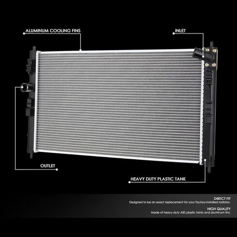 مشعاع 13525 متوافق مع 2014-2017 Mitsubishi Lancer 2.0L 2.4L Na ألومنيوم أساسي بديل مبرد تبريد طراز المصنع 1350A761 MI3010221 CU13525 DPI13525 in Kuwait