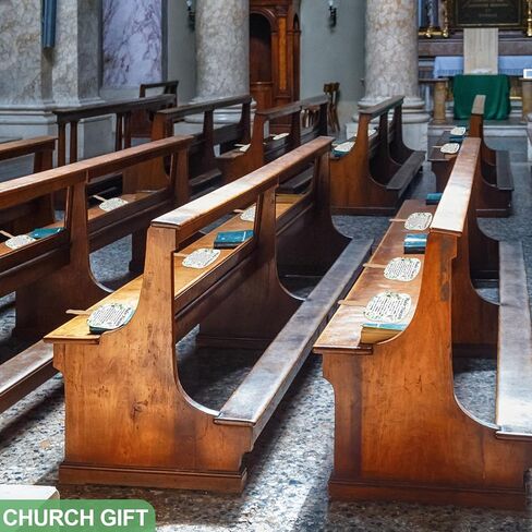 Geelin 50 Packs Spanish Christian Church Fans Handheld Bulk Religious Bible Verse Funeral Fans with Wooden Handle for Church Visitor Welcome Gifts Women Men Services in Saudi Arabia