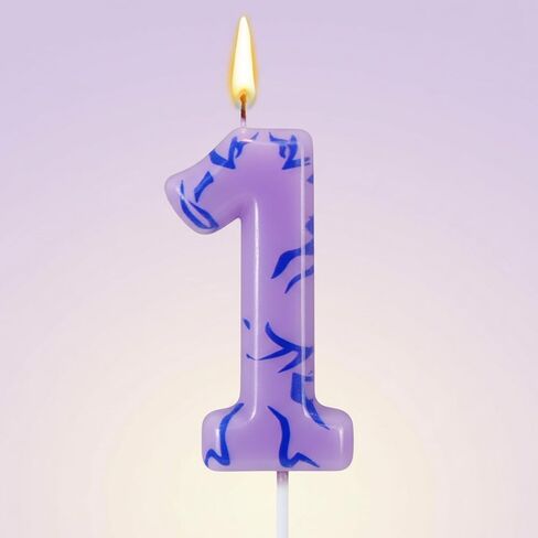 Lounsweer Number 6 Kpop Party Birthday Candles 2.4 ×1.6" Purple Number Birthday Candles with Themed Tattoo Cake Topper Candle for Kpop Theme Party Anniversary Cake Decoration Supplies Favors in Saudi Arabia