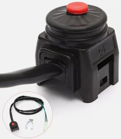 MRS Universal Kill Stop Switch Horn Button for 50cc 90cc 110cc 125cc 140cc 250cc الترابية حفرة دراجة ATV سكوتر دراجة نارية دراجة صغيرة دفع قطع قتل إيقاف التبديل للماء in Saudi Arabia