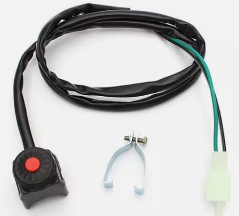 MRS Universal Kill Stop Switch Horn Button for 50cc 90cc 110cc 125cc 140cc 250cc الترابية حفرة دراجة ATV سكوتر دراجة نارية دراجة صغيرة دفع قطع قتل إيقاف التبديل للماء in Saudi Arabia