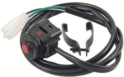 MRS Universal Kill Stop Switch Horn Button for 50cc 90cc 110cc 125cc 140cc 250cc الترابية حفرة دراجة ATV سكوتر دراجة نارية دراجة صغيرة دفع قطع قتل إيقاف التبديل للماء in Saudi Arabia