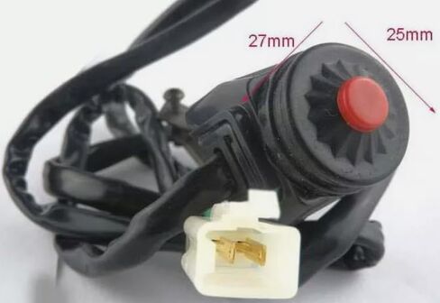 MRS Universal Kill Stop Switch Horn Button for 50cc 90cc 110cc 125cc 140cc 250cc الترابية حفرة دراجة ATV سكوتر دراجة نارية دراجة صغيرة دفع قطع قتل إيقاف التبديل للماء in Saudi Arabia