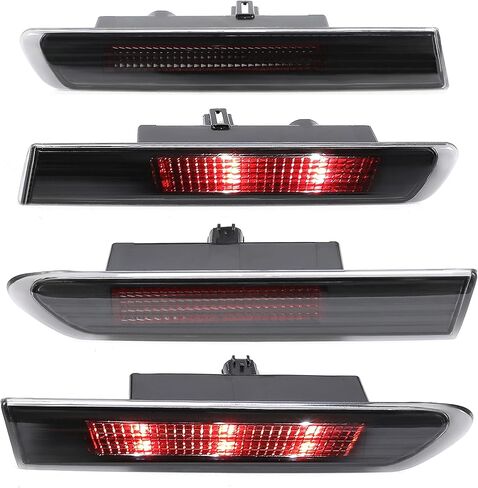 HECASA 4pcs Side Marker Light Compatible with 2004-2008 Honda Acura TL Base Model Replacement for 33850SEPA01 33800SEPA01 33655SEPA01 33650SEPA01 Bumper Signal Lamps Smoke Lens Black Housing Red LED in Saudi Arabia