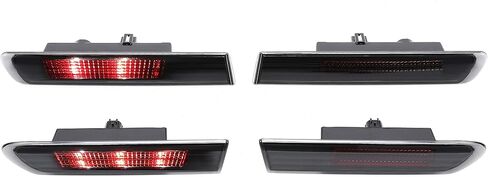 HECASA 4pcs Side Marker Light Compatible with 2004-2008 Honda Acura TL Base Model Replacement for 33850SEPA01 33800SEPA01 33655SEPA01 33650SEPA01 Bumper Signal Lamps Smoke Lens Black Housing Red LED in Saudi Arabia