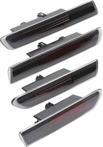 HECASA 4pcs Side Marker Light Compatible with 2004-2008 Honda Acura TL Base Model Replacement for 33850SEPA01 33800SEPA01 33655SEPA01 33650SEPA01 Bumper Signal Lamps Smoke Lens Black Housing Red LED in Saudi Arabia