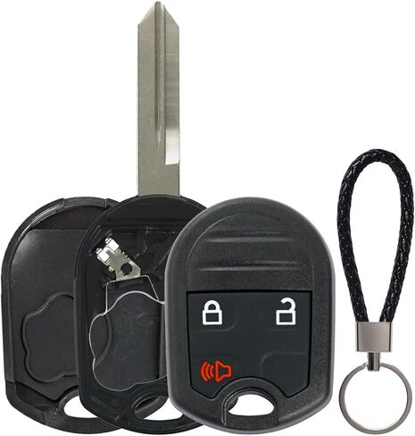استبدال حافظة Key Fob Shell لسيارة Ford F150 F250 F350 Edge Explorer Expedition Escape Flex Ranger 2008 2009 2010 2011 2012 2013 2014 دخول بدون مفتاح CWTWB1U793 3 أزرار مع سلسلة مفاتيح in Saudi Arabia