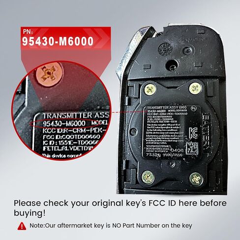 Beefunny Flip Key Fob Replacement for Kia Forte 2019 2020 2021 Remote Control Car Key fob Transmitter 433MHz FCC ID:CQOTD00660 P/N:95430-M6000 in Saudi Arabia