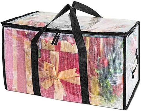 1pack Large Transparent Clothes Storage Bags with Lids & Zips - Heavy Duty Packing Bags for Moving, Clothes & Bedding Storage in Saudi Arabia