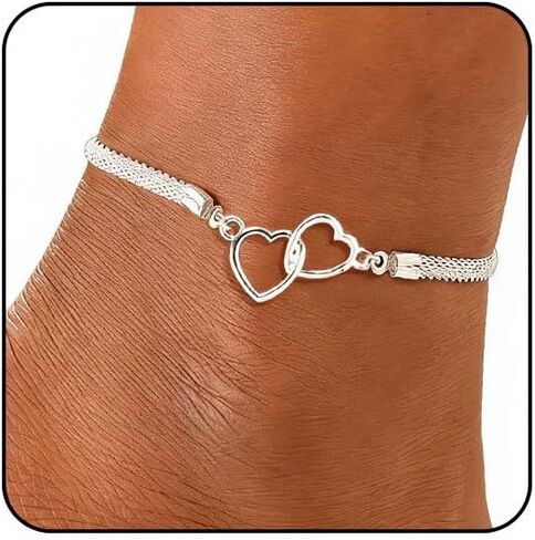Sora Tuki Ankle Bracelets for Women Waterproof Butterfly Heart Cross Anklets for Women Tennis Rhinestone Anklet Bracelet Large Plus Size Anklets Big Ankle Beach Summer Foot Jewelry in Saudi Arabia