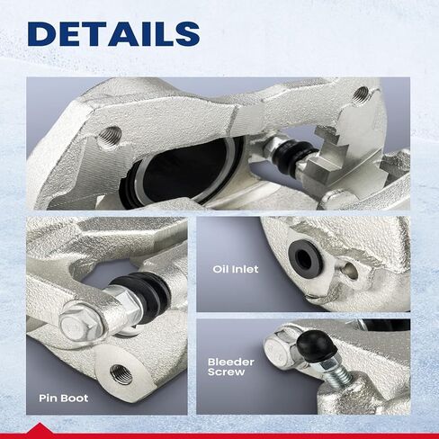 KAX 184072 Brake Caliper Compatible with Chevrolet Monte Carlo 1978 1979 1980 1981 1982 1983 1984 1985 1986 1987 1988, Front Left Disc Brake Caliper in Saudi Arabia